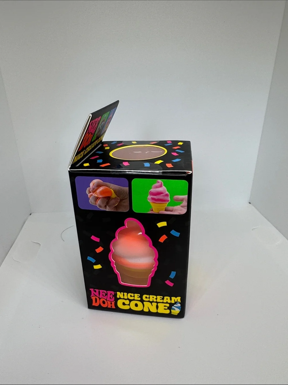VIRAL !!!! NeeDoh Nice Cream Cone Toy - Orange & Yellow